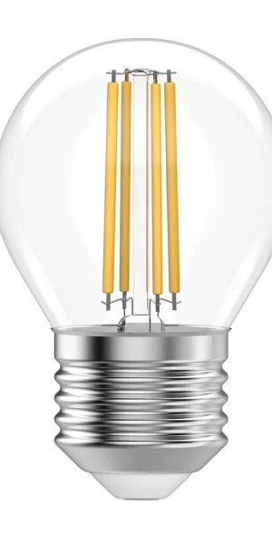 Лампа светодиодная филаментная Gauss Filament E27 4100К 12 Вт 750 Лм 190-240 В шар G45 прозрачная