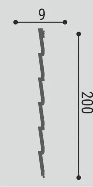 Панель декоративная из экополимера 200х2000х9 мм Bello Deco XPS СП 05/2 белая 0,4 кв.м