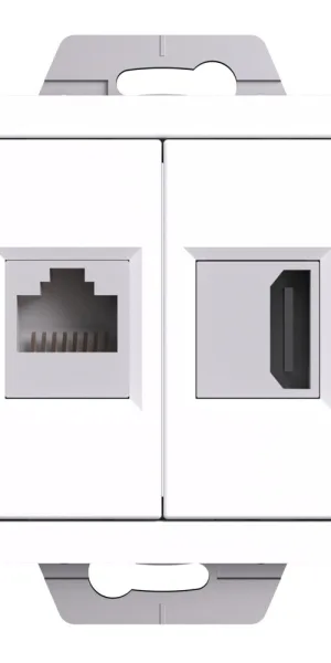 Розетка компьютерная Systeme Electric AtlasDesign встраиваемая белая HDMI/ RJ45 (ATN000182)