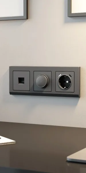 Розетка компьютерная Werkel встраиваемая графит матовый RJ45 (a063108)