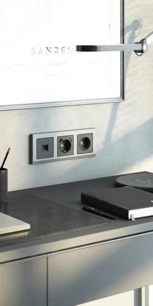 Розетка компьютерная Werkel встраиваемая графит матовый RJ45 (a063108)