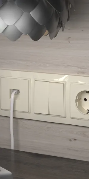 Розетка компьютерная Werkel встраиваемая слоновая кость RJ45 (a051467)