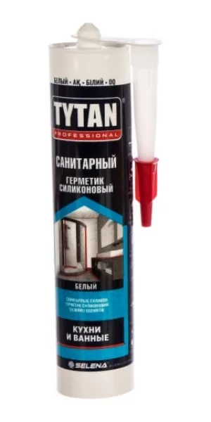 Герметик Tytan силиконовый санитарный белый 280мл 203592