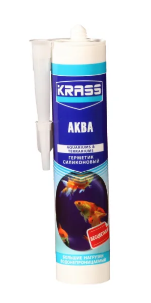 Герметик силиконовый KRASS для аквариумов (Аква) Бесцветный 300мл ЛС