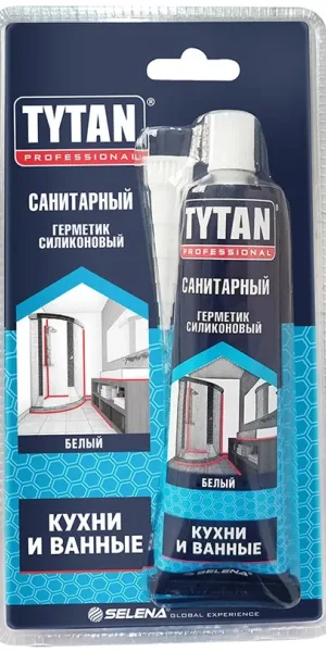 Герметик Tytan силиконовый санитарный 85мл белый 17601