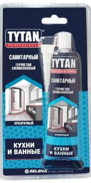 Герметик Tytan силиконовый санитарный 85мл прозрачный 17649