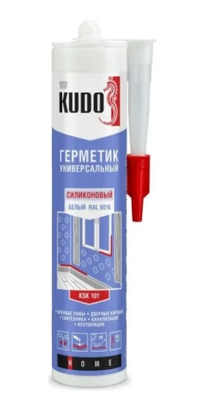 Герметик силиконовый универсальный белый 280мл Kudo KSK-101