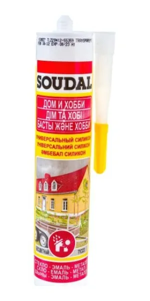 Герметик Soudal универсальный силиконовый прозрачный 280мл 105905