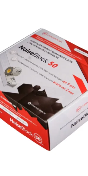 Лента вибродемпфирующая для профиля ГКЛ NoiseBlock50 50х2 мм 12 м/