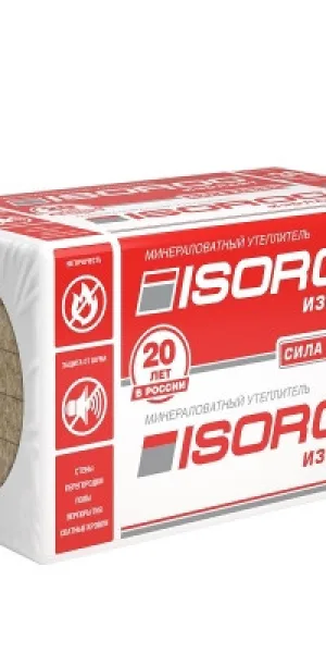Утеплитель ISOROC (Изорок) Изолайт 1000x600x50 мм (уп/8плит, 4,8м2/0,24м3)