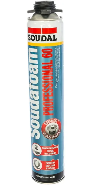 Пена монтажная Soudal Профессионал 60 пистолетная 750 мл