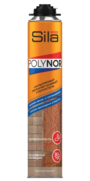 Напыляемый полиуретановый утеплитель Sila Pro Polynor 850мл