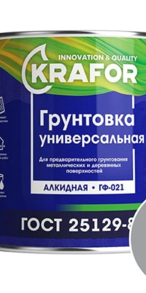 Грунтовка Krafor ГФ-021 6 кг серая