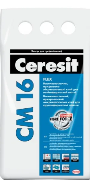Клей для плитки Церезит СМ 16 Flex Эластичный 5 кг