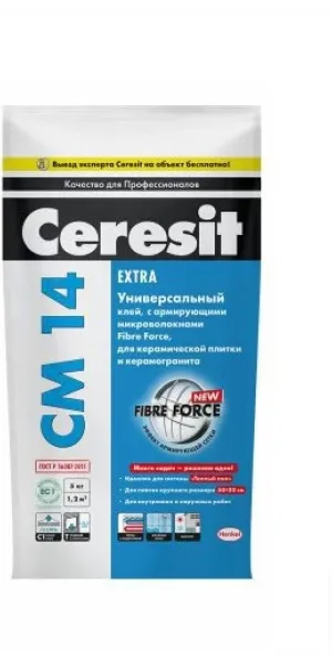 Клей для плитки Церезит СМ 14 Экстра 5кг