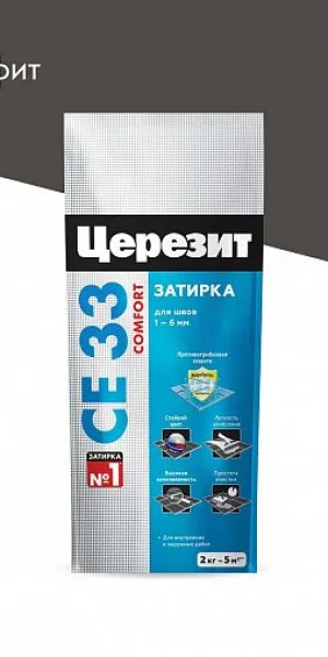 Затирка Церезит CE 33 Comfort №16 Графит 2кг