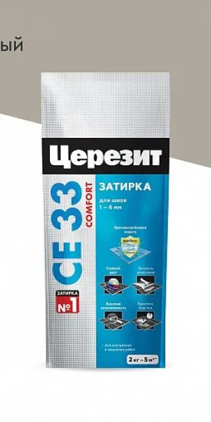 Затирка Церезит CE 33 Comfort №07 серая 2кг