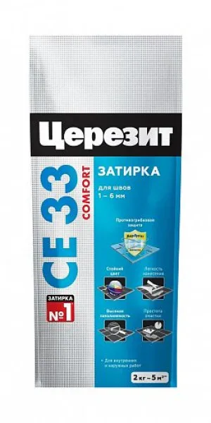 Затирка Церезит CE 33 Comfort №01 Белая 2кг
