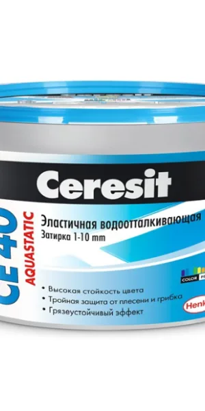 Затирка Церезит СЕ 40 Aquastatic №07 Серая 2кг