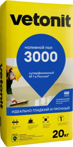 Наливной пол Вебер Ветонит (Weber Vetonit) 3000 20 кг