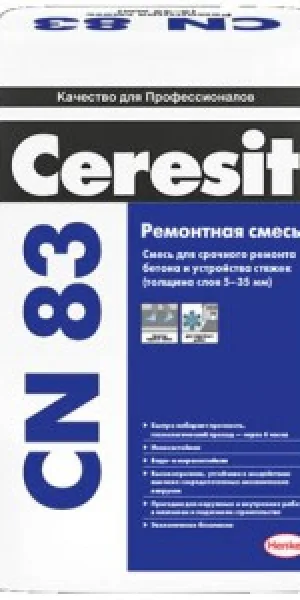 Смесь для ремонта и стяжки Церезит CN83 25 кг