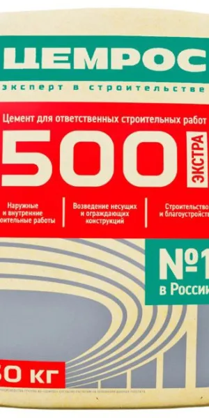 Цемент Евроцемент Цемрос Экстра 50кг ЦЕМ II/А-Ш 42,5Н М-500
