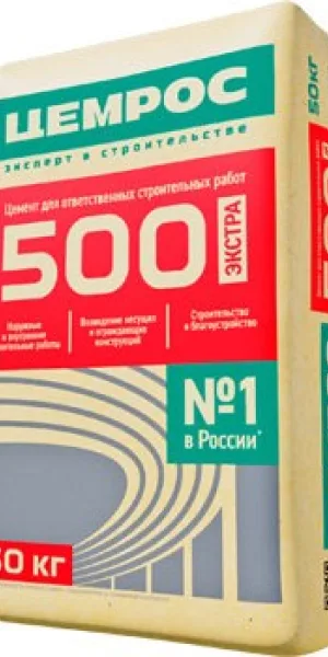 Цемент Евроцемент Цемрос Экстра 50кг ЦЕМ II/А-Ш 42,5Н М-500