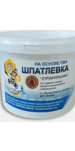 Шпатлевка "Артель" 1,5кг. на основе ПВА (ведро)