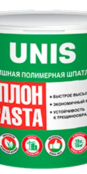 Шпатлевка Юнис Теплон Pasta 15 кг Финишная полимерная
