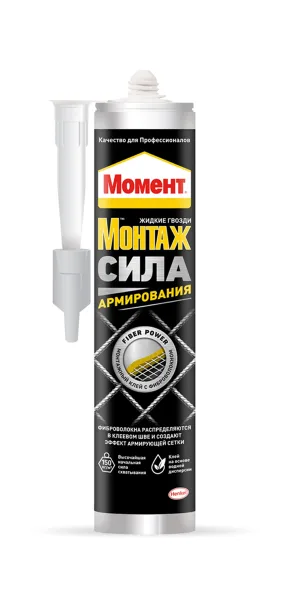 Клей монтажный Момент Монтаж Сила Армирования 400гр белый 2722160