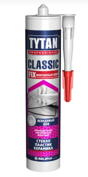 Клей монтажный Tytan Classic Fix  каучуковый прозрачный 310гр  43 340