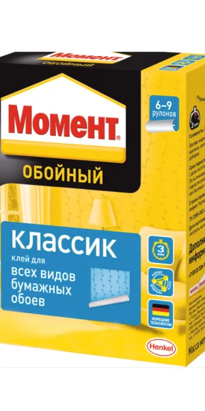 Клей обойный "Момент" Классик 200гр для бумажных обоев 761780