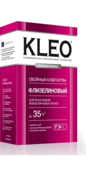 Клей обойный "KLEO" EXTRA 55 для флизелиновых обоев (55м2, 380г)