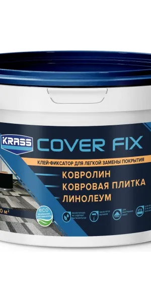 Клей-фиксатор KRASS для гибких напольных покрытий водно-дисперсионный 3кг