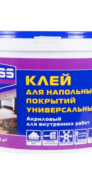 Клей KRASS для напольных покрытий универсальный акриловый 7кг