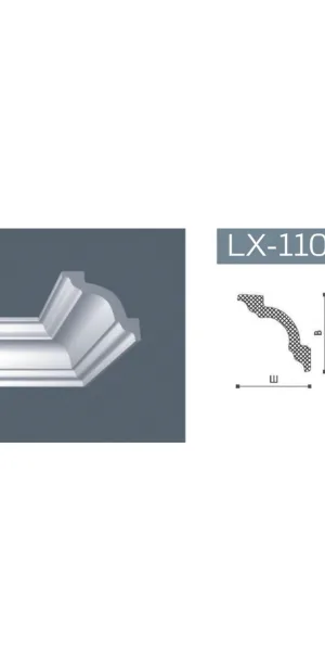 Плинтус потолочный NMC LX-110 /2000х80х80мм /