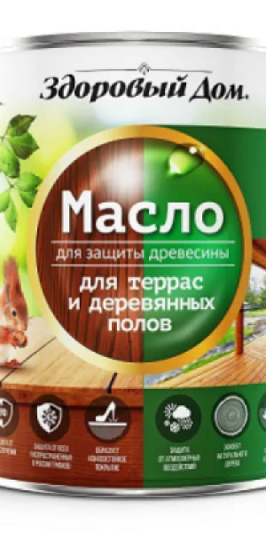 Масло для террас и деревянных полов Здоровый Дом 1,8л Белое 0007069