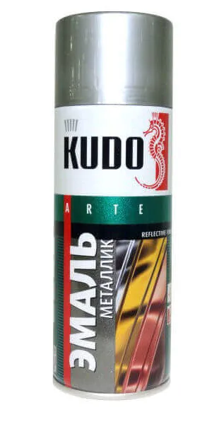 Краска аэрозольная "Kudo" 210мл.  Хром металик (KU-1027.1)