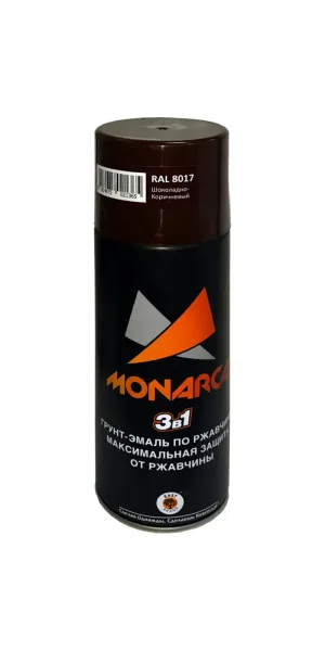 Грунт-эмаль по ржавчине аэрозольный акриловый Eastbrand Monarca RAL8017 шоколадно-коричневый 520 мл