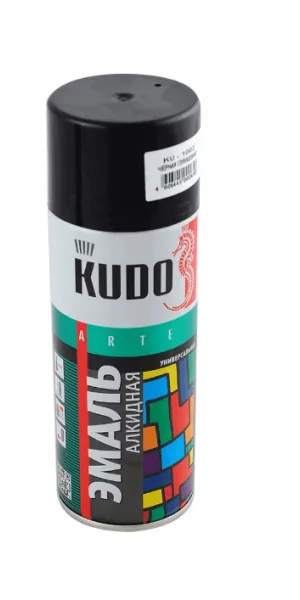 Эмаль KUDO универсальная 3P Technology матовая 520 мл черная