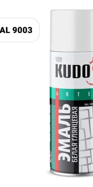 Эмаль KUDO универсальная 3P Technology глянцевая 520 мл белая