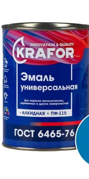 Эмаль Krafor ПФ-115 0,8кг Синяя 26 055