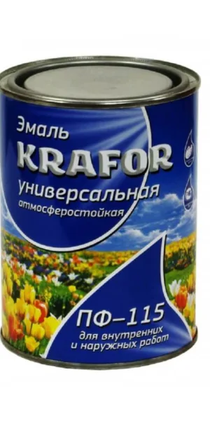 Эмаль Krafor ПФ-115 0,8кг Синяя 26 055