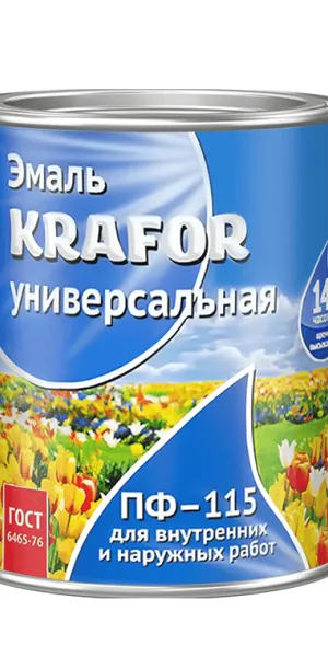 Эмаль Krafor ПФ-115 2,7кг Голубая 25 996
