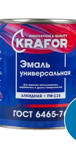 Эмаль Krafor ПФ-115 2,7кг Голубая 25 996