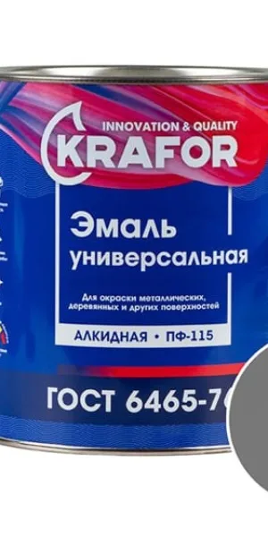 Эмаль Krafor ПФ-115 2,7кг Серая 26 060