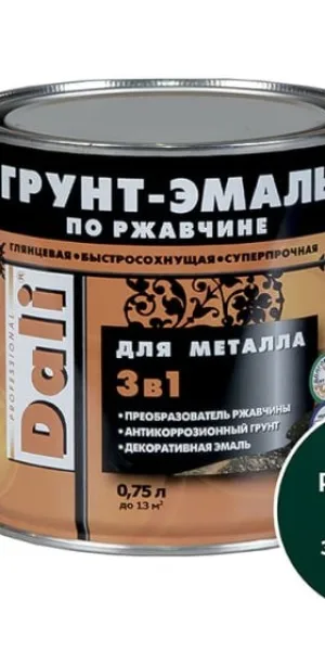 Грунт-эмаль по ржавчине Dali 0,75л Зеленый мох RAL 6005