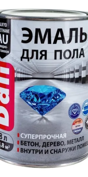 Эмаль Dali для пола алкидно-уретановая серая RAL 7040 0,8л