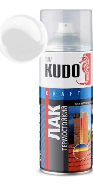 Лак аэрозольный Kudo  520мл Термостойкий  KU-9006