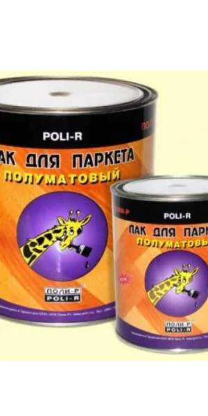 Лак Poli-R паркетный полуматовый 0,75л 11797